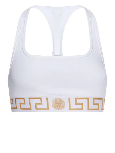 VERSACE VERSACE BRA WITH ELASTIC BAND FEATURING THE GRECA MOTIF