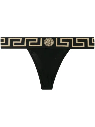 VERSACE VERSACE BRA WITH ELASTIC BAND FEATURING THE GRECA MOTIF