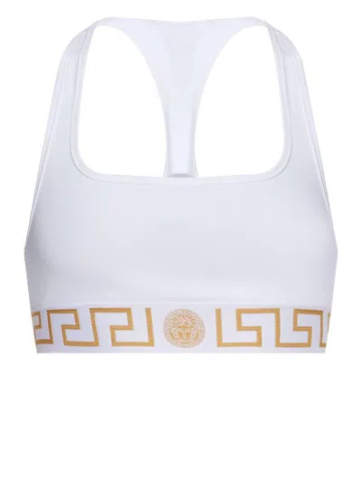 VERSACE VERSACE BRA WITH ELASTIC BAND FEATURING THE GRECA MOTIF