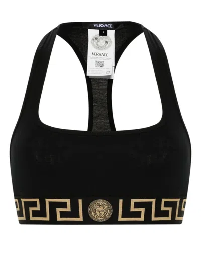 Versace Bra With Elastic Band Featuring The Greca Motif