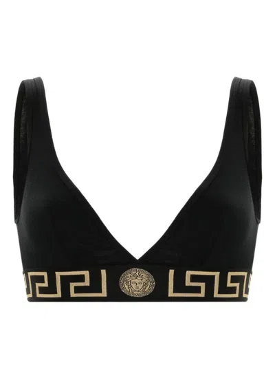 Versace Bra With Elastic Band Featuring The Greca Motif
