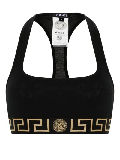 Versace Bra With Elastic Band Featuring The Greca Motif