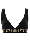 Versace Bra With Elastic Band Featuring The Greca Motif In Black
