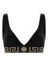 Versace Greca Border Triangle Bralette In Black