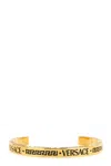 Versace Greek Key Pattern Open Cuff Bracelet In Gold