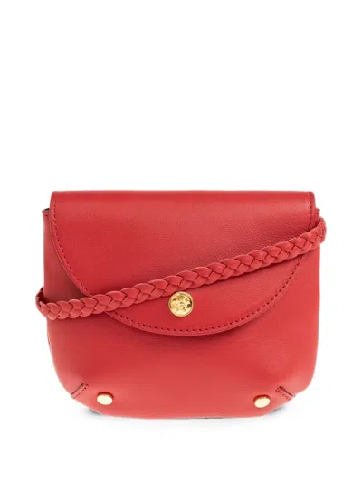 Versace Kids' Braided-strap Leather Cross Body Bag In Red