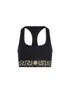 Versace Jersey Top With Topeka Bi-stretch Organic Cotton In Black  