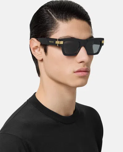 Pre-owned Versace Brand 2024  Men Sunglasses Mod. 4464 Gb1/87 Authentic Logo Italy Case In Gray