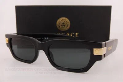 Pre-owned Versace Brand  Sunglasses Ve 4465 Gb1/87 Black/dark Gray For Men