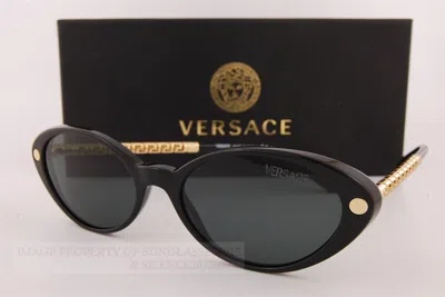 Pre-owned Versace Brand  Sunglasses Ve 4469 Gb1/87 Black/dark Grey For Women In Gray