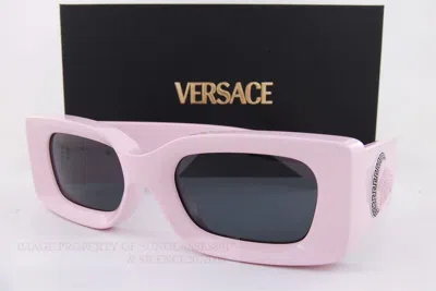 Pre-owned Versace Brand  Sunglasses Ve 4474u 5485/87 Pink/dark Gray For Women