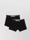 Versace Branded Boxer Briefs 2-pack In Black