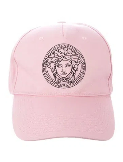 Pre-owned Versace Branded Velcro Hat In Pink