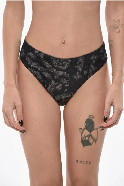 Versace Brazilian Designed Barocco Bikini Briefs In Multi
