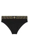 Versace Briefs In Soft Black Cotton Jersey  In Black