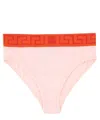 Versace Greek Waistband High-rise Slip In Pink