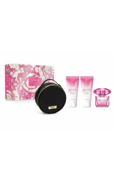 Versace Bright Crystal Absolu 4-piece Gift Set $231 Value In Transparent