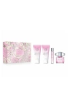 Versace Bright Crystal 4-piece Gift Set In Transparent