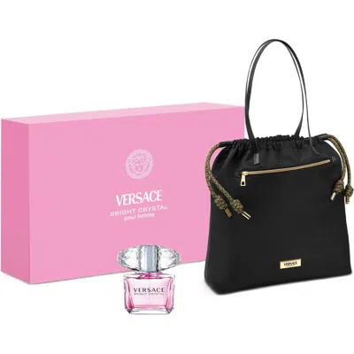Versace Bright Crystal Fragrance & Tote Summer Set $160 Value In Transparent