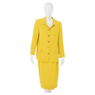 Pre-owned Versace Bright Gianni  Yellow Two Piece Formal Suit