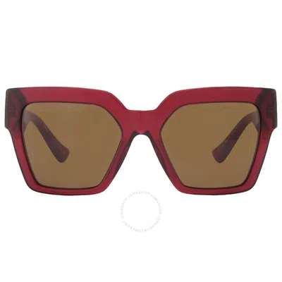 Versace Brown Butterfly Ladies Sunglasses Ve4458 543073 54 In Bordeaux / Brown