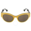 Versace Open Box -  Brown Cat Eye Ladies Sunglasses Ve2234 1002/3 53 In Brown / Gold