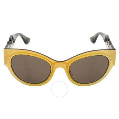 Versace Brown Cat Eye Ladies Sunglasses Ve2234 1002/3 53 In Brown / Gold