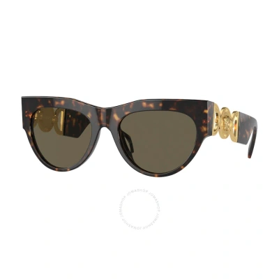 VERSACE VERSACE BROWN CAT EYE LADIES SUNGLASSES VE4440U 108/3 56