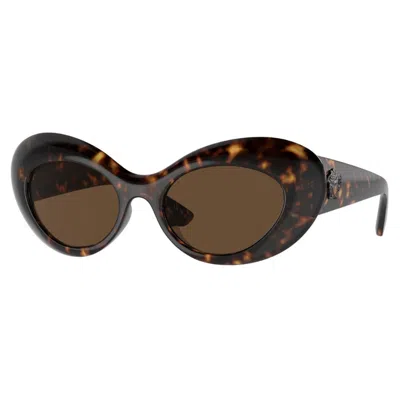 Versace Brown Cat Eye Ladies Sunglasses Ve4456u 108/73 52