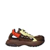 Versace Brown Fabric Athletic Sneakers In Brown