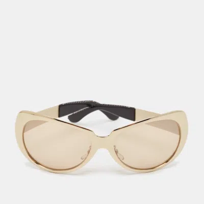 Versace Brown Gold Tone X99/p Cat Eye Sunglasses In White