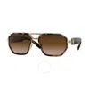 Versace Brown Gradient Geometric Men's Sunglasses Ve2228 100213 59 In Brown