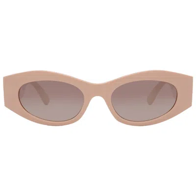 Versace Brown Gradient Grey Mirror Silver Cat Eye Ladies Sunglasses Ve4480u 54946i 51 In Neutral