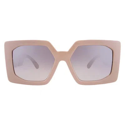 Versace Brown Gradient Grey Mirror Silver Square Ladies Sunglasses Ve4478u 549961 55 In Neutral