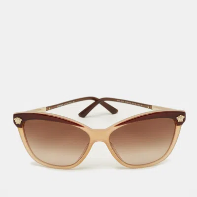 Versace Brown Gradient Mod 4313 Medusa Cat Eye Sunglasses