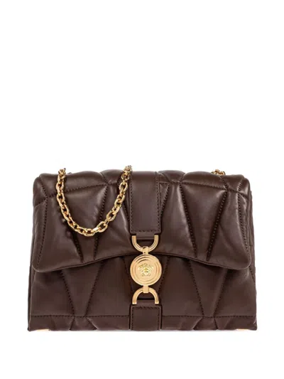 Versace Brown Kleio Quilted Mini Shoulder Bag