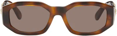 Versace Brown Medusa Biggie Sunglasses In 521773 Havana