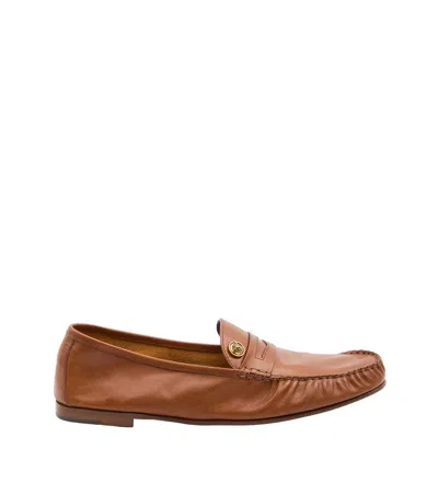 Versace Brown Medusa Loafers