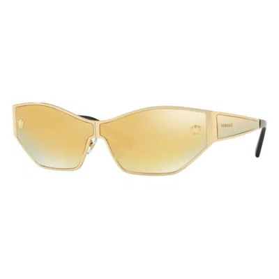 Versace Brown Mirror Gold Butterfly Ladies Sunglasses Ve2205 10027p 67 In Purple