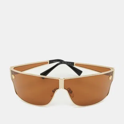 Versace Brown Mod 2206 Medusa Shield Sunglasses
