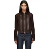Versace Greca-embossed Leather And Suede Jacket