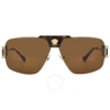 VERSACE VERSACE BROWN NAVIGATOR MEN'S SUNGLASSES VE2251 147073 63