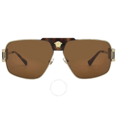 Versace Brown Navigator Men's Sunglasses Ve2251 147073 63