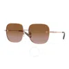 VERSACE VERSACE BROWN SQUARE LADIES SUNGLASSES VE2246D 141213 59