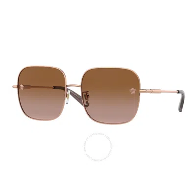 Versace Brown Square Ladies Sunglasses Ve2246d 141213 59 In Burgundy