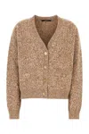 Versace Dual-tone Wool Blend Cardigan