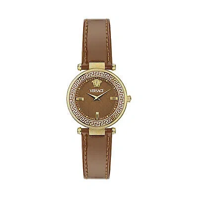Pre-owned Versace Brown Womens Analogue Watch Reve Ve8b00124