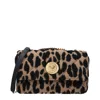 Versace Brown Wool Shoulder Bag In Red