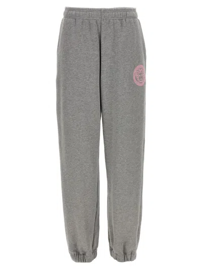 VERSACE VERSACE BRUSHED COTTON JOGGERS WITH EMBOSSED LOGO