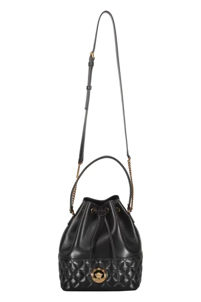 Versace Bucket Bag In Black